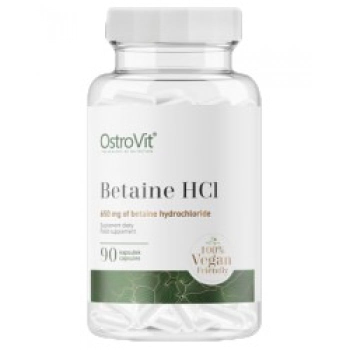 OstroVit - Betaine HCl 650 mg / 90 капсули, 90 дози