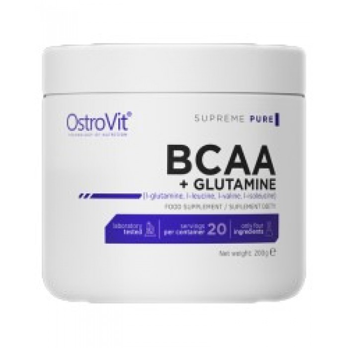 OstroVit - BCAA + GLUTAMINE Powder / 200 грама, 20 дози