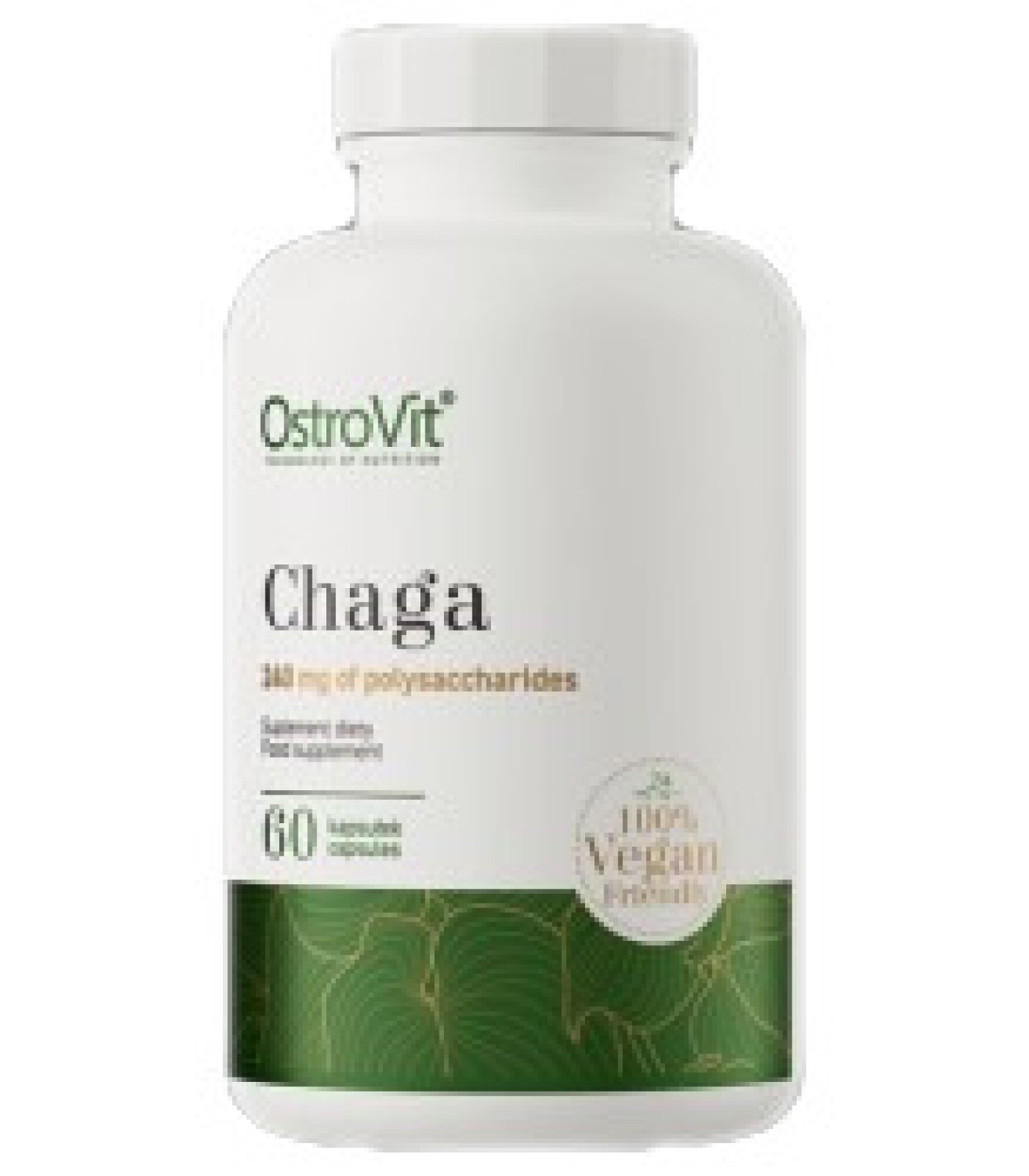 OstroVit - Chaga 600 mg | Vege / 60 капсули, 60 дози