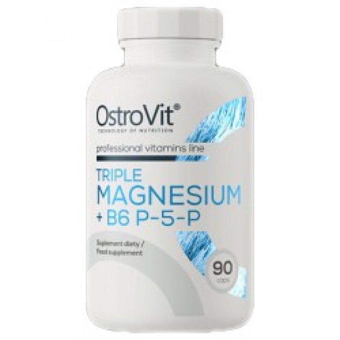 OstroVit - Triple Magnesium + B6 P-5-P / 90 капсули, 30 дози