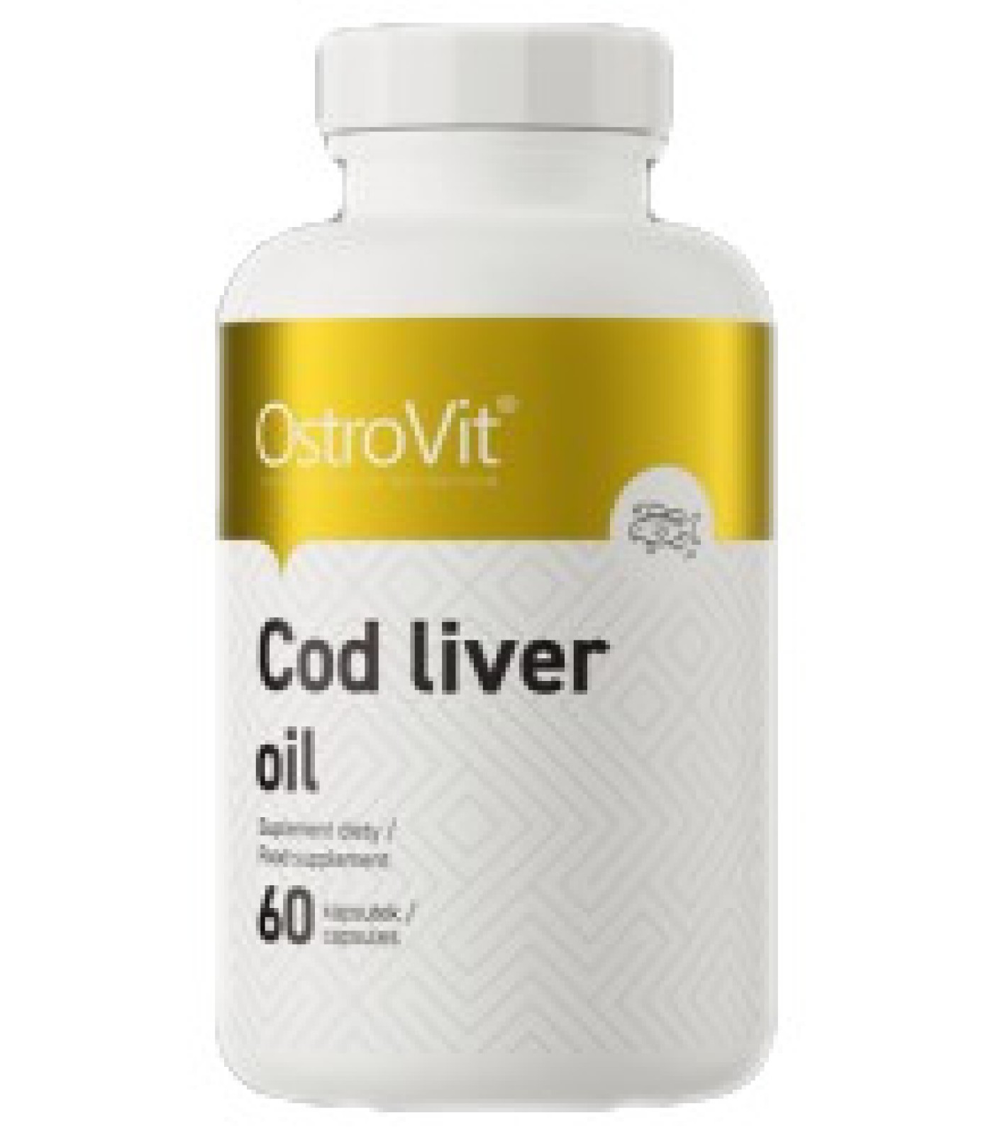 OstroVit - Cod Liver Oil 500 mg / 60 Гел капсули, 60 дози