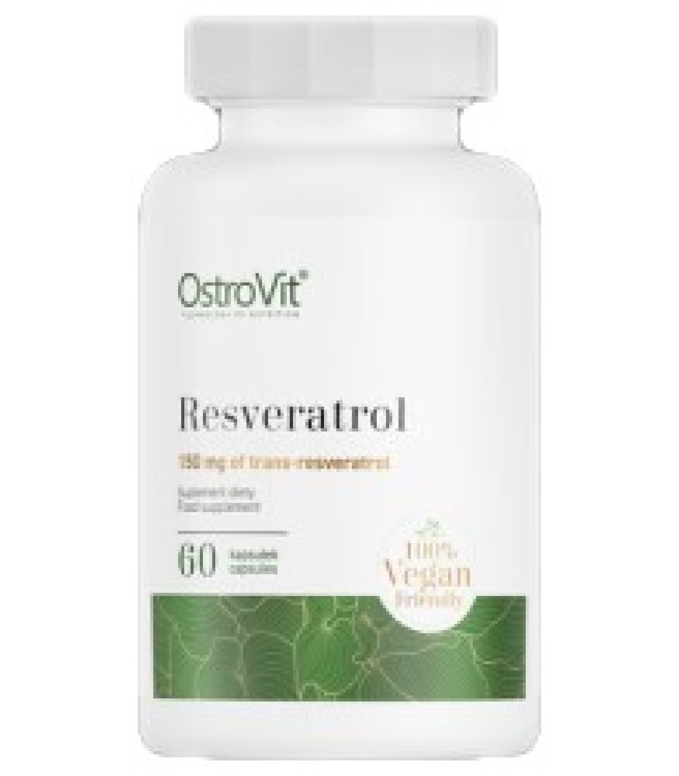 OstroVit - Resveratrol 150 mg / Vege / 60 капсули, 60 дози