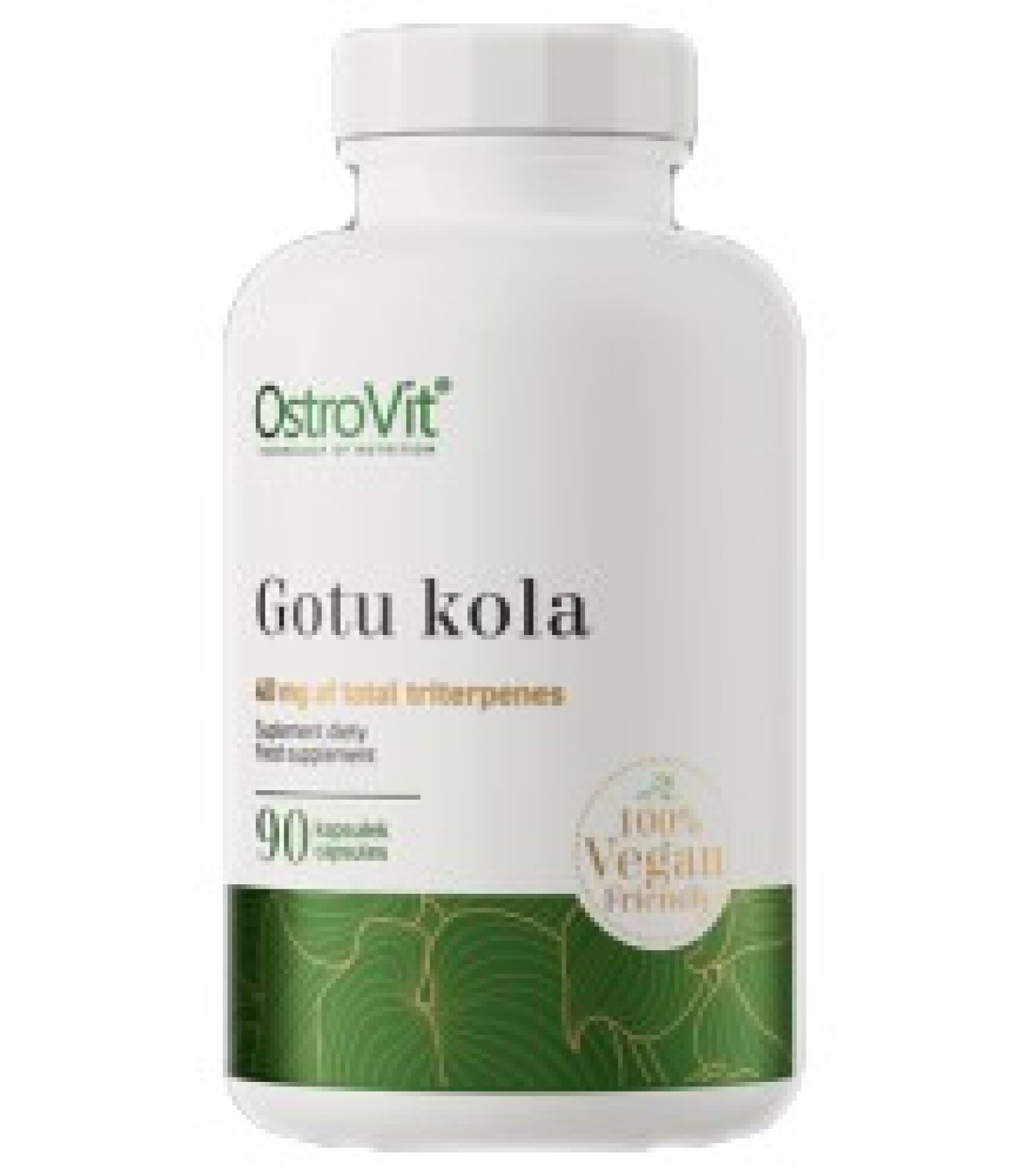 OstroVit - Gotu Kola 400 mg / Vege / 90 капсули, 90 дози