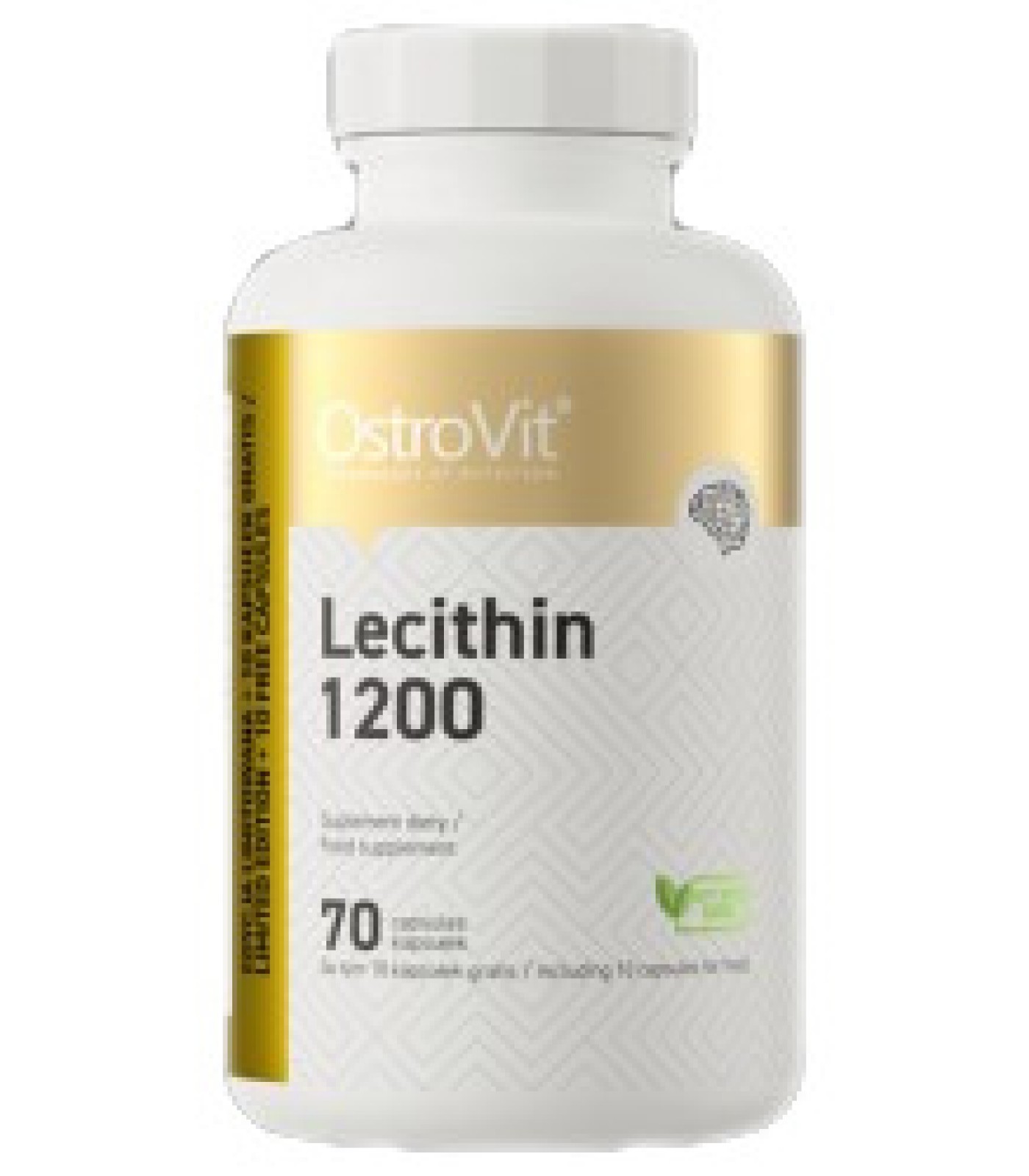 OstroVit - Lecithin 1200 / NO GMO / 70 Гел капсули, 70 дози