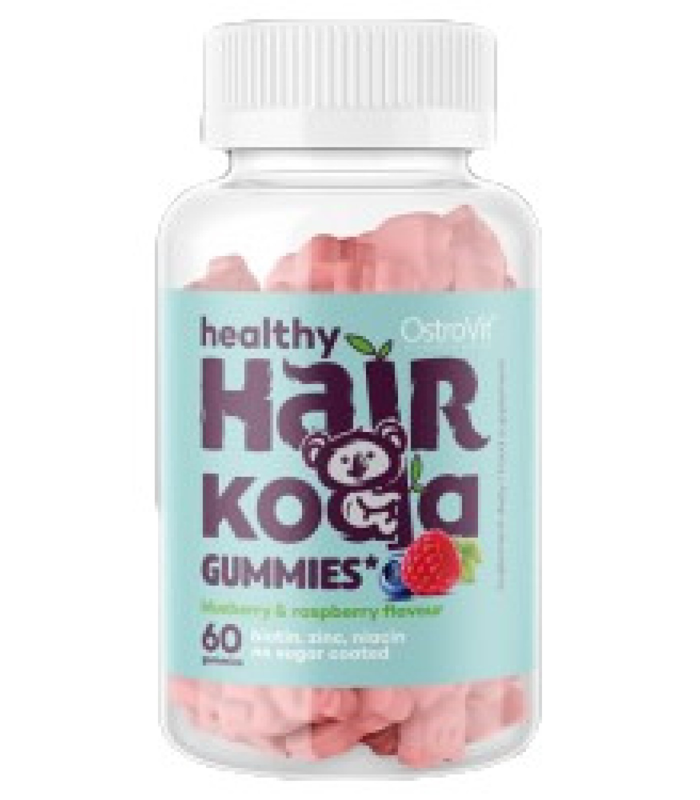 OstroVit - Hair Koala / Healthy Gummies / 60 Дъвчащи таблетки, 60 дози
