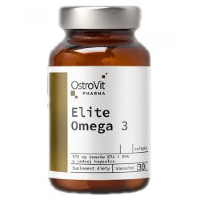 OstroVit - Elite Omega 3 1000 mg + Vitamin E / 30 Гел капсули, 30 дози