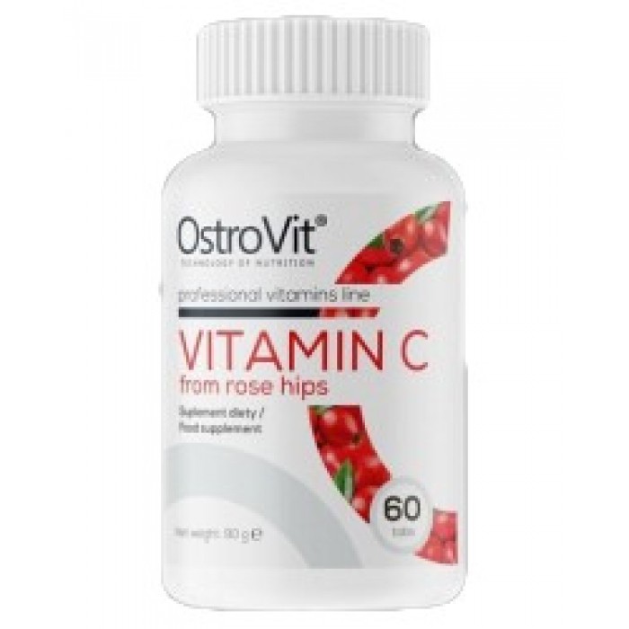 OstroVit - Vitamin C From Rose Hips / 700 mg Natural Vitamin C / 60tabs.