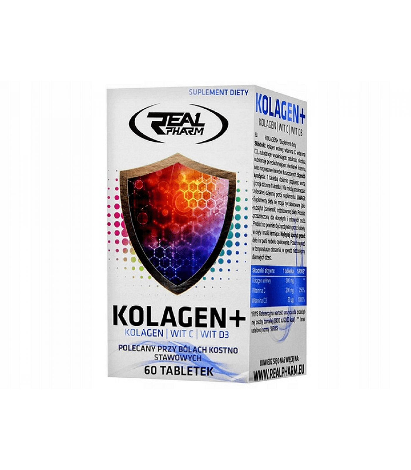 Real Pharm - Хидролизиран Колаген Kolagen + Real Pharm 60 таблетки​