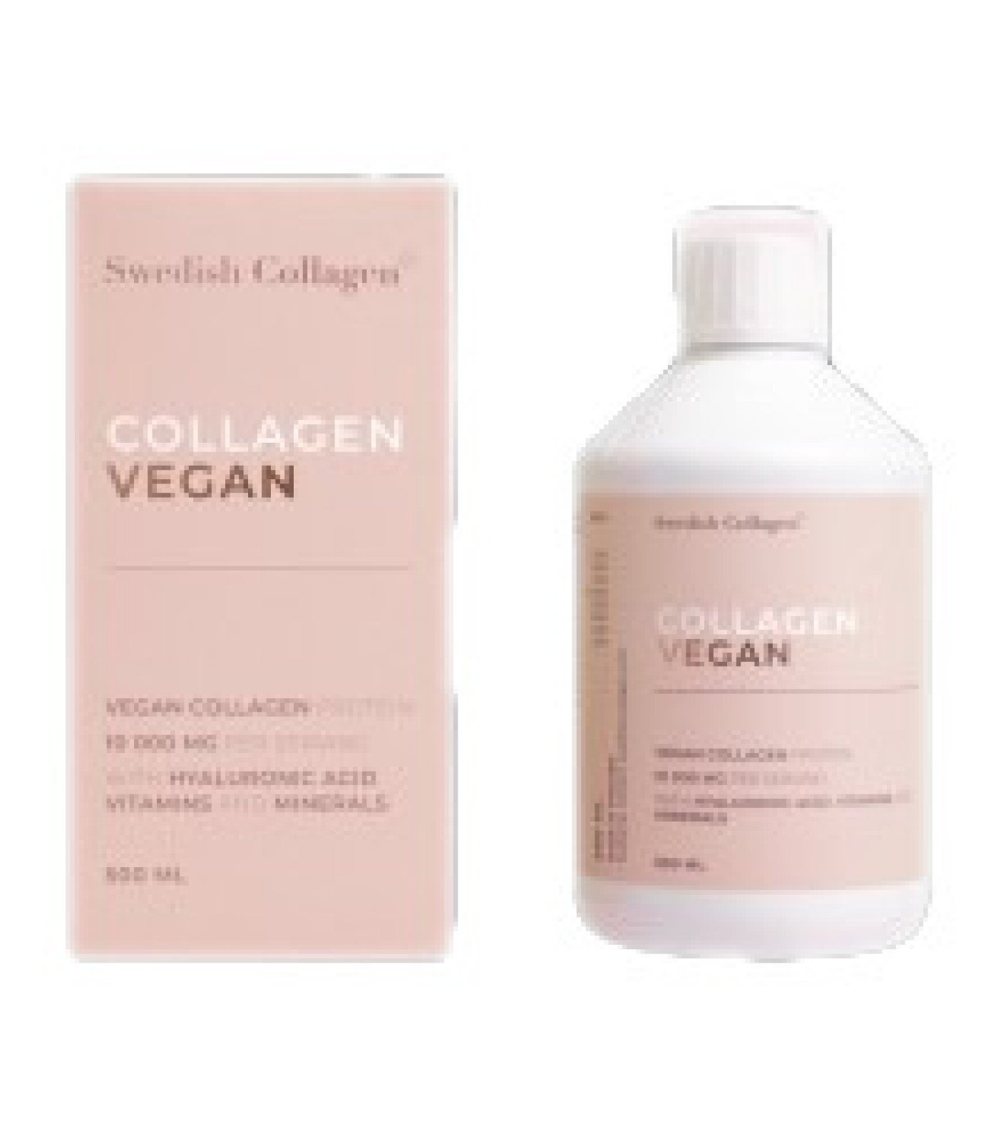 Swedish Collagen - Collagen Vegan Liquid | with Hyaluronic Acid, Vitamins and Minerals / 500 мл, 20 дози