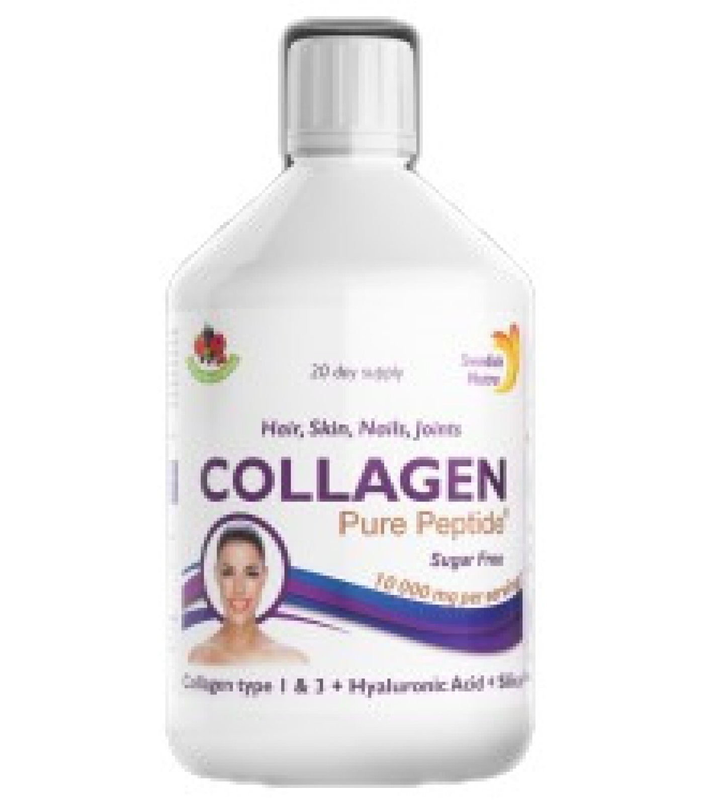 Swedish Nutra - Collagen Types 1 & 3 | with with Hyaluronic Acid, Silica and Vitamin C / 500 мл, 20 дози​