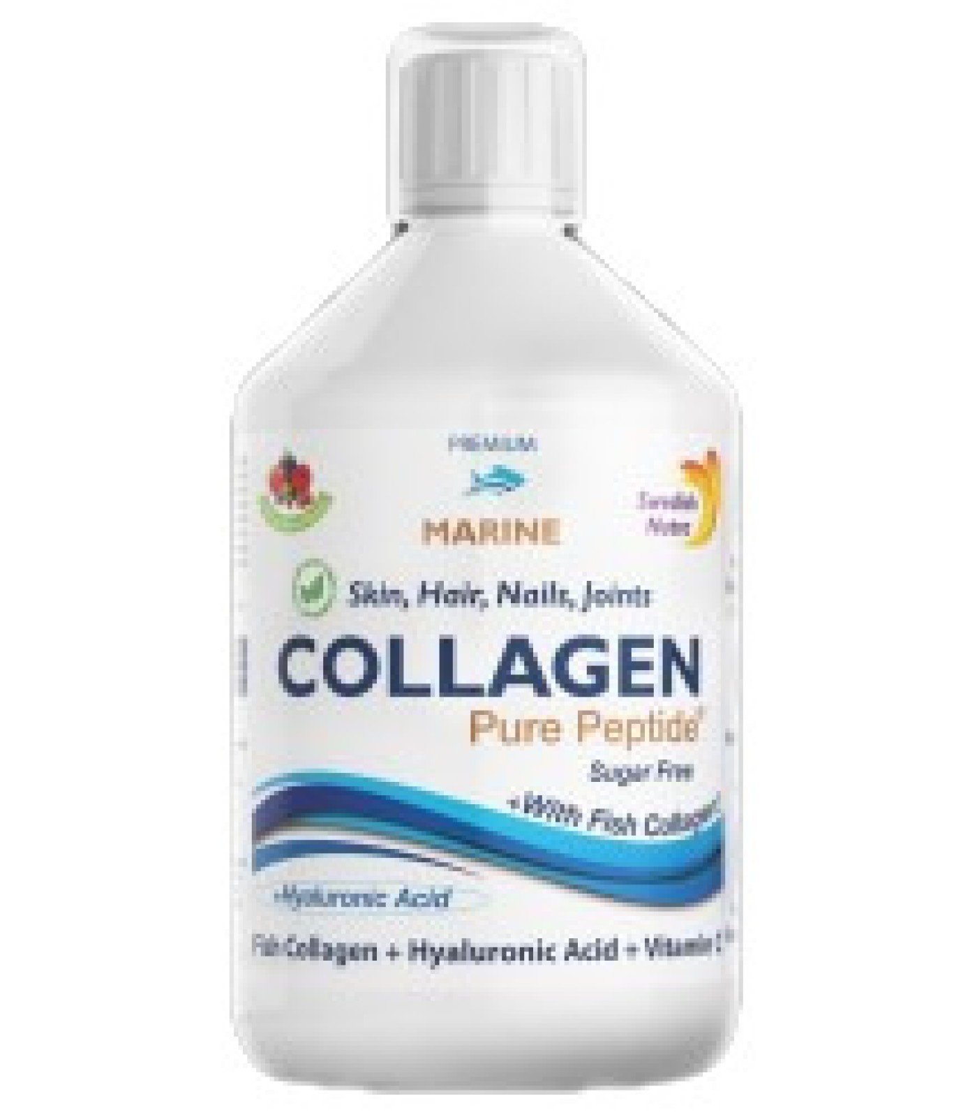 Swedish Nutra - Fish Collagen 10 000 mg | with Hyaluronic Acid + Vitamin C / 500 мл, 20 дози​