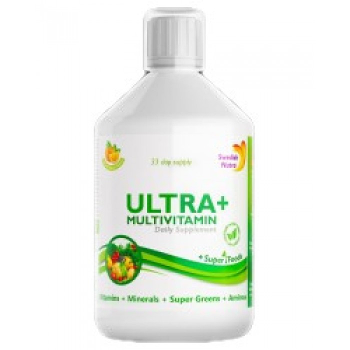 Swedish Nutra - Ultra + Multivitamin and Collagen | Vitamins + Minerals + Super Greens + Aminos / 500 мл, 33 дози