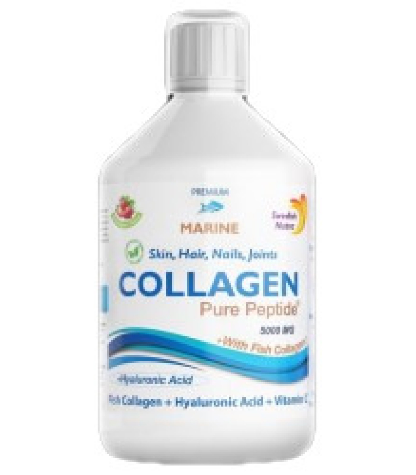 Swedish Nutra - Fish Collagen 5 000 mg | with Hyaluronic Acid + Vitamin C / 500 мл, 33 дози​