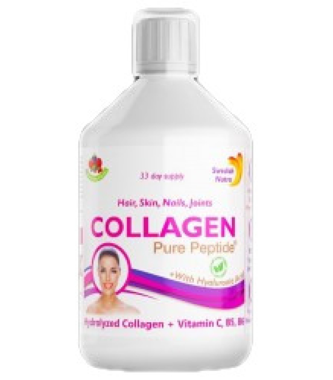 Swedish Nutra - Hydrolyzed Collagen | with Vitamin C, B5, B6 and Hyaluronic Acid / 500 мл, 33 дози​