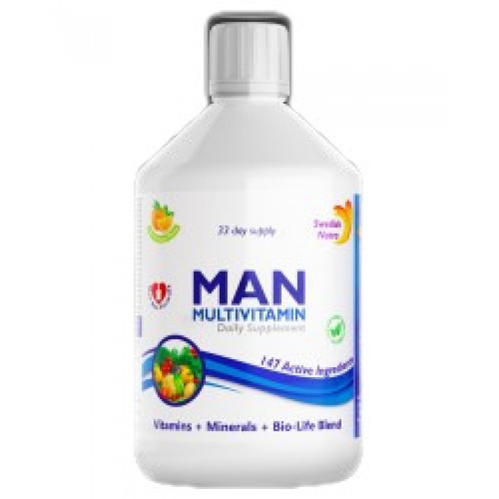 Swedish Nutra - Man Multivitamin | Vitamins + Minerals + Bio-Life Blend / 500 мл, 33 дози​
