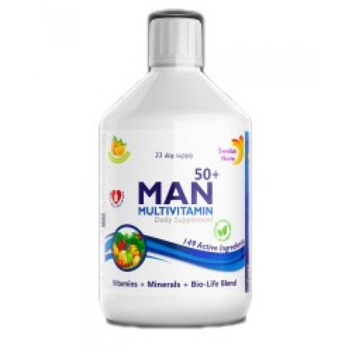 Swedish Nutra - Man Multivitamin 50+ | Vitamins + Minerals + Bio-Life Blend / 500 мл, 33 дози​