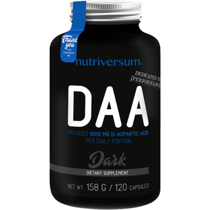Nutriversum - DAA Dark | D-Aspartic Acid 1000 mg / 120 caps.
