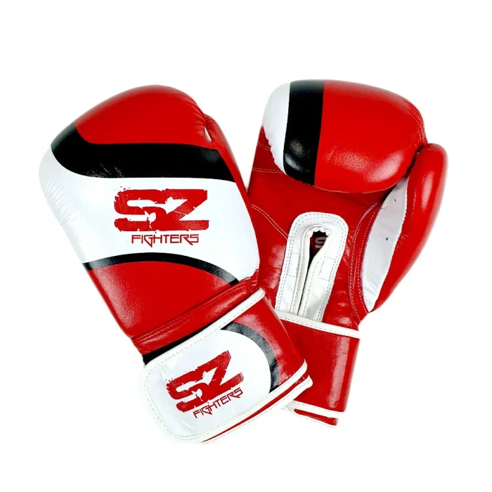 SZ Fighters - Боксови ръкавици Естествена кожа - Warrior - Red\Silver