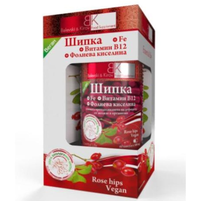 Шипка+Fe+B12+Фолиева киселина / 60caps