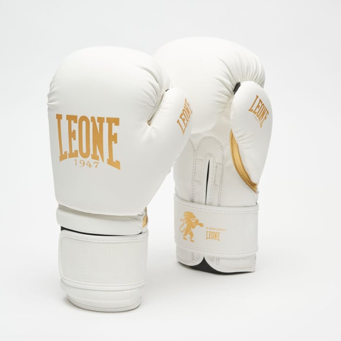 Боксови ръкавици - Leone - GUANTI IDOL - BLACK&GOLD (WHITE) BOXING GLOVES