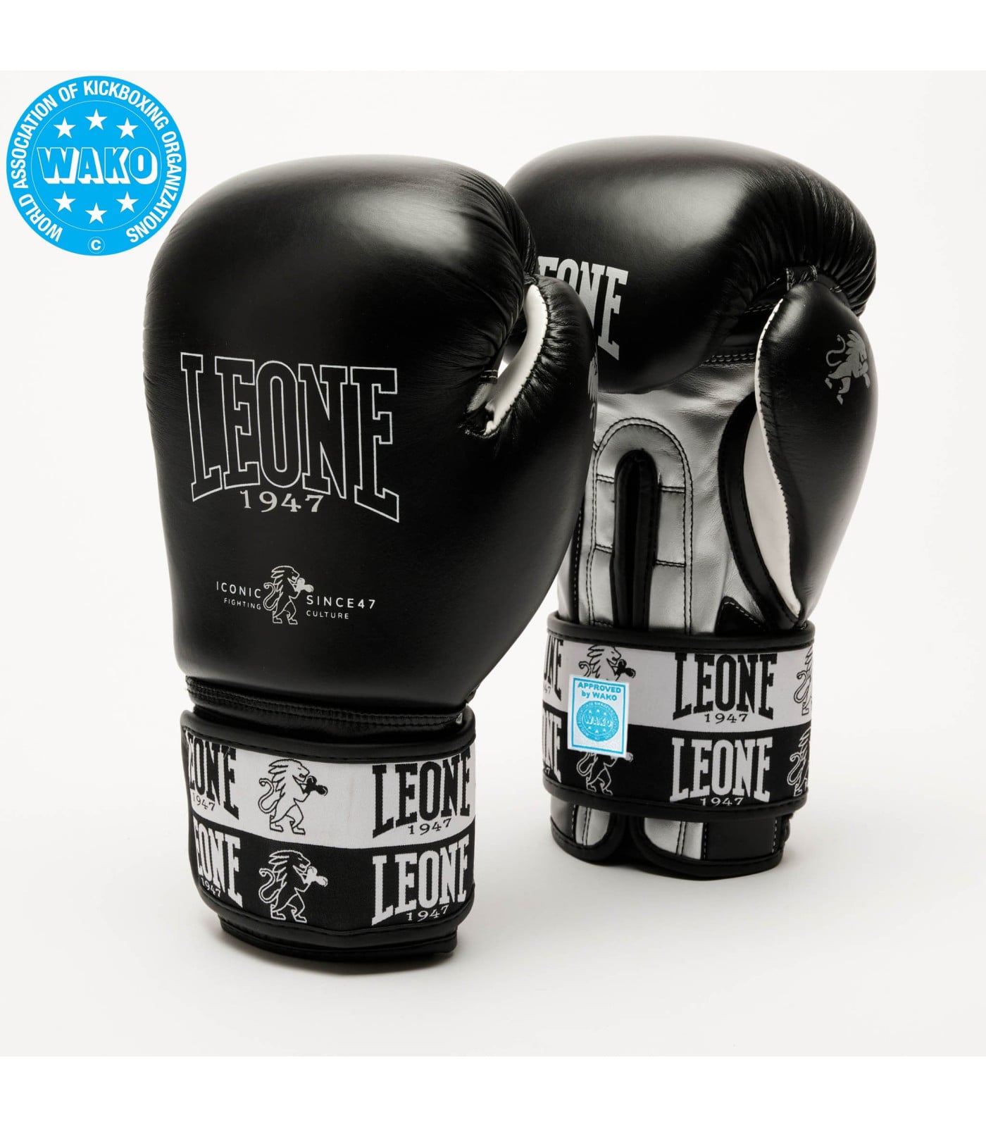 Боксови ръкавици - Leone Guianti Boxe Iconic / Black / WAKO Approved