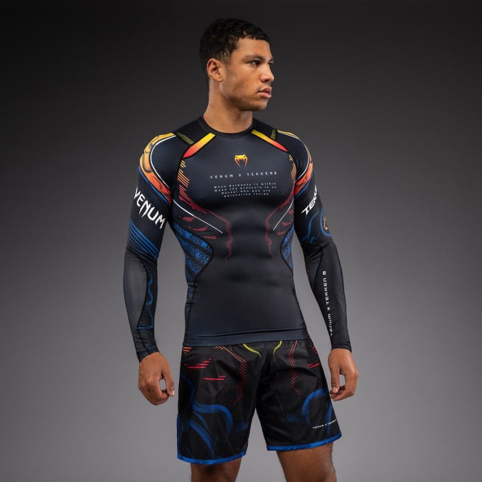Рашгард - Venum x TEKKEN 8 Long Sleeve Rashguard - Yoshimitsu - Black/Orange