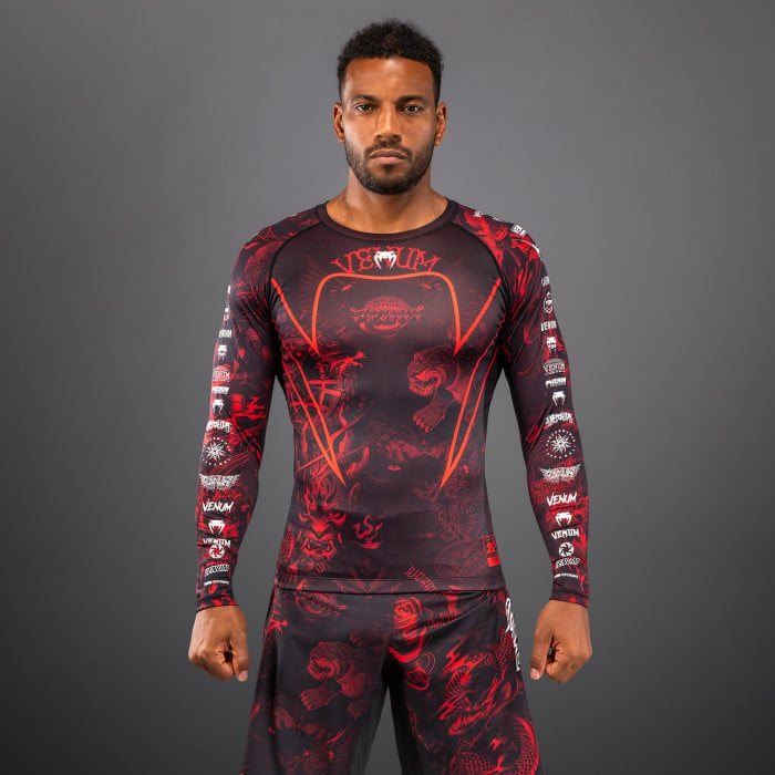 Рашгард Venum 20th Anniversary Long Sleeve Rashguard - Black/Red