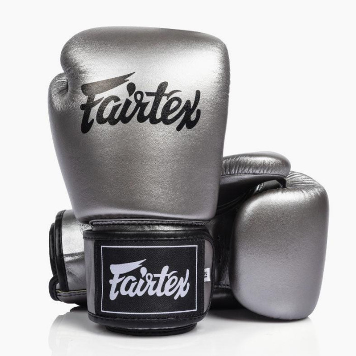 Боксови ръкавици - Thai boxing gloves Fairtex BGV1C-Plus Gun Metallic