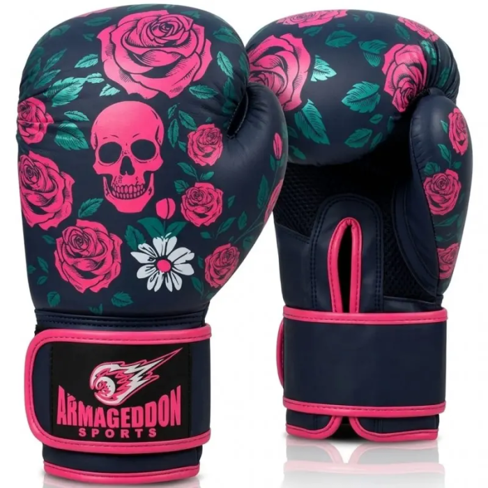 Дамски боксови ръкавици Armageddon Sports - Pink Skull