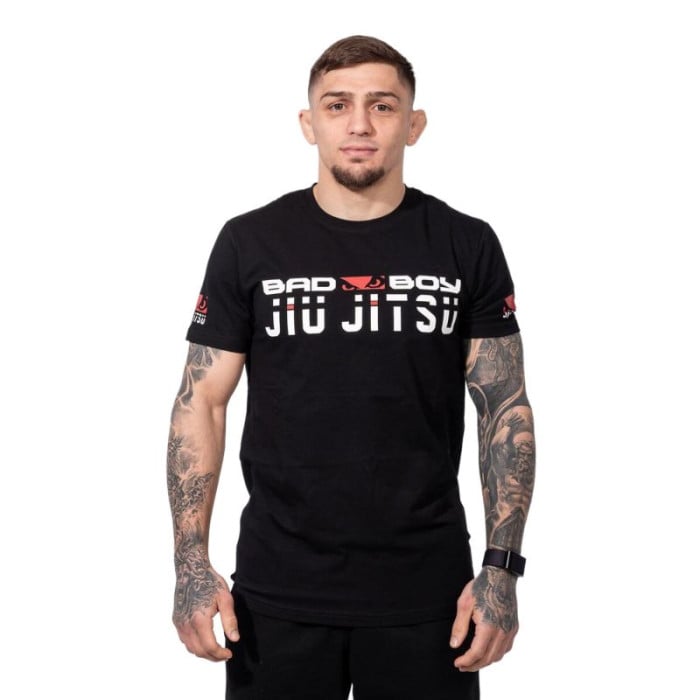 Тениска - Bad Boy Sports Jiu Jitsu Men`s T-Shirt - BK/WH/RD-L