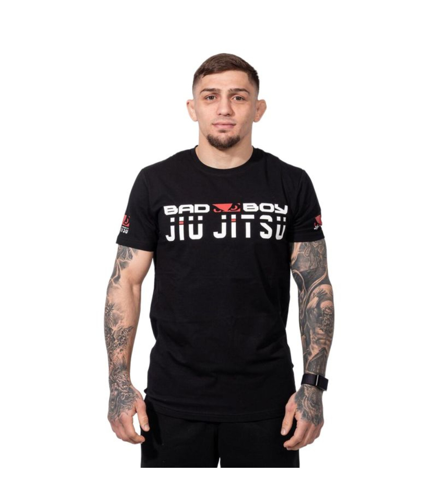 Тениска - Bad Boy Sports Jiu Jitsu Men`s T-Shirt - BK/WH/RD-L