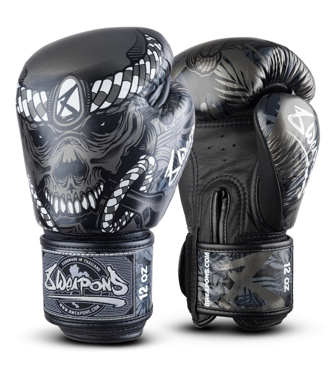 8 WEAPONS Boxing Gloves, Bone Island, black
