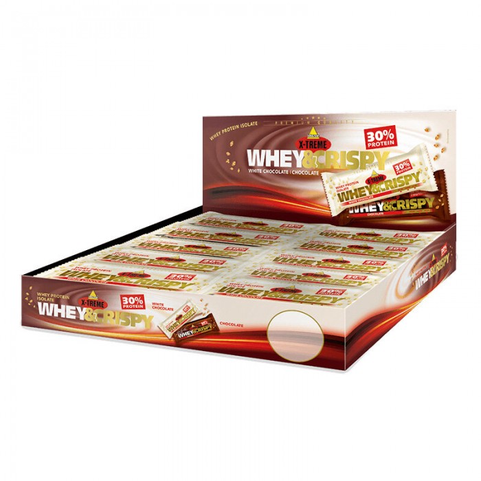 Inkospor - Протеинов бар кутия (24 бр.) -  X-TREME WHEY&CRISPY WHITE CHOCOLATE​