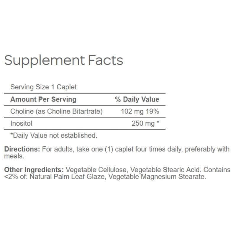 Puritan's Pride - Choline Bitartrate Inositol / 100 таблетки